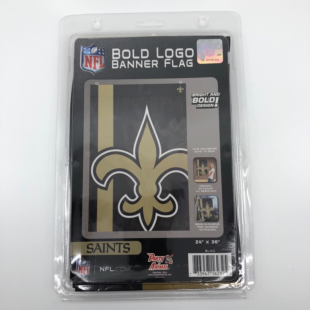 New Orleans Saints NFL 24x36 Bold Logo Banner Flag